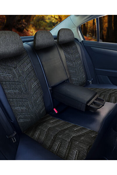 KONFORUM Auto Seat Cover Luxuryy Serie Front and Rear Set Universal Mold Black White