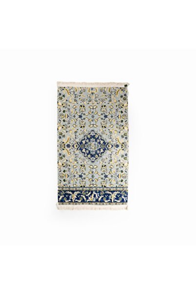 Almunawara Al-Masjid Al-Nabawi Travel Prayer Rug with Bag, Blue, 2mm