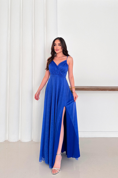 Neşeli Butik rochie de seară din tul cu bretele reglabile pentru femei RYS9276