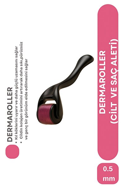 Genel Markalar Kadın Titanyum Uçlu 540 Iğneli Derma Roller 0.5mm Iğne