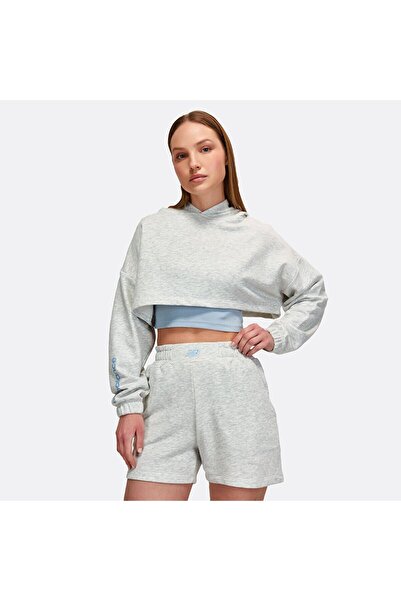 New Balance WNH1421 Gri Kadın Sweatshirt
