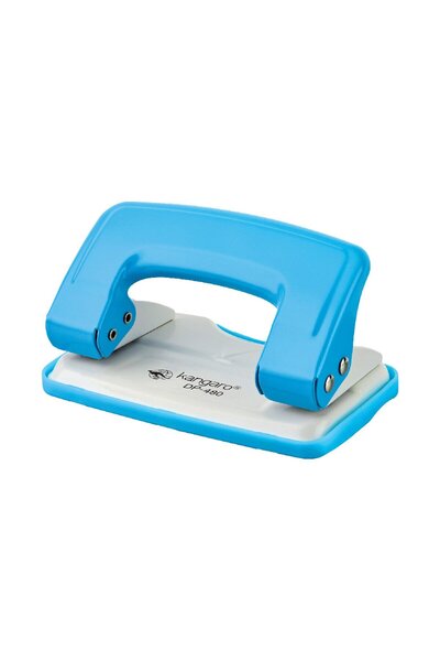 Kangaro Paper Punch 480 – 2-Hole Punch, Assorted Colors, 22 Sheets, Metal Body