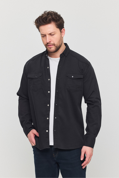 YXC Trend Maker Ανδρικό Smoked Slim Fit Slim Fit Βαμβακερό τζιν πουκάμισο