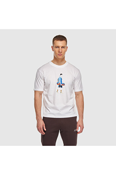 New Balance Ανδρικό λευκό μπλουζάκι Mnt3410