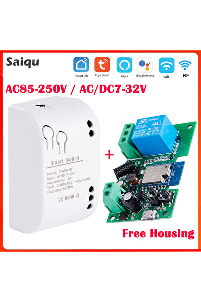 Choice مفتاح أليكسا الذكي DC7-32V Tuya Smart Home 1CH 10A مفتاح واي فاي لاسلكي وحدة تتابع التحكم عن بعد