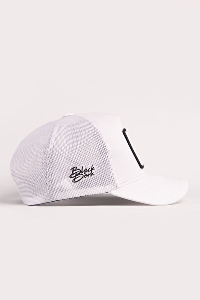 BlackBörk V1 Trucker Bengal Tiger - Unisex White Hat (CAP) με λογότυπο 1bs Code