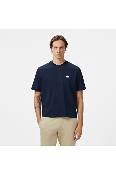 Tommy Hilfiger Pánské modré tričko s krátkým rukávem