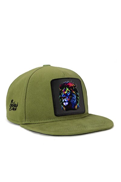BlackBörk Șapcă de baseball pentru copii, verde, cu logo-ul Hip Hop Kids Lion