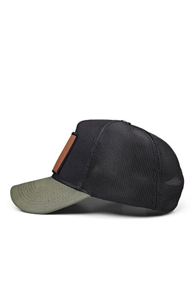BlackBörk Wake up Logo Khaki-Black Trucker Hat