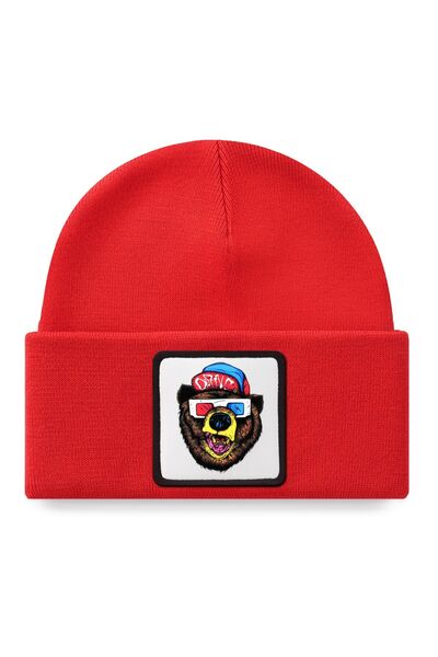 BlackBörk Red Beret with Bear Logo