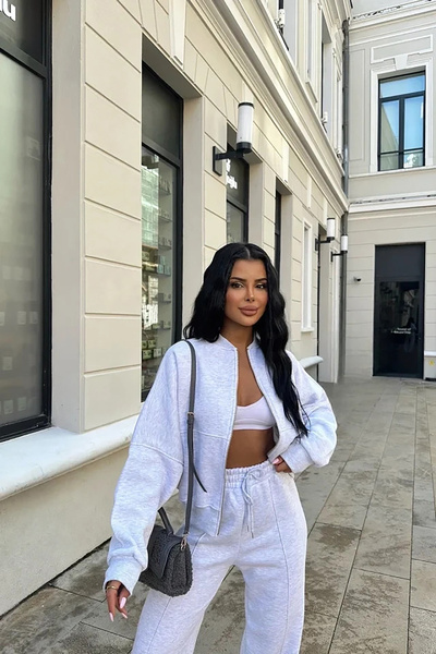 Neşeli Butik Γυναικείο χειμερινό κάτω μέρος φόρμας NB0022 - Γκρι