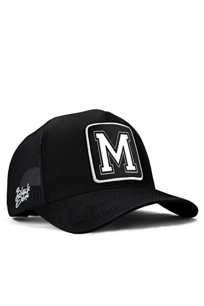 BlackBörk V1 Trucker M Letter - 2sb кодово лого Унисекс черна шапка (CAP)