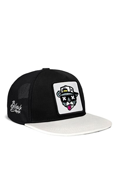 BlackBörk Șapcă pentru copii Hip Hop Kids Bear Logo alb-negru