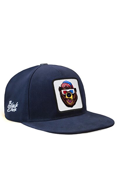 BlackBörk Хип-хоп детска бейзболна шапка в синьо с лого на луната