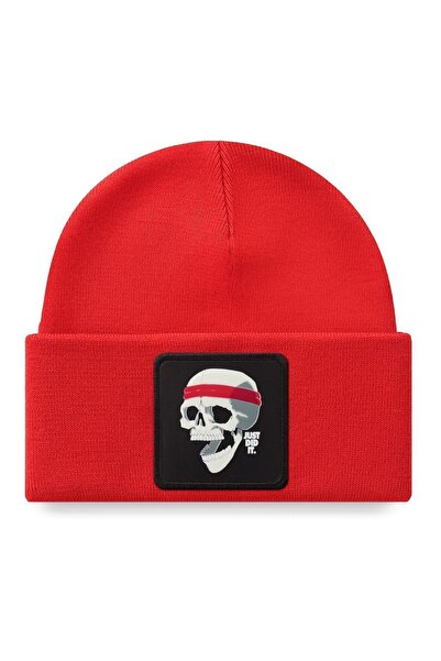 BlackBörk Red Beret with Skull Logo