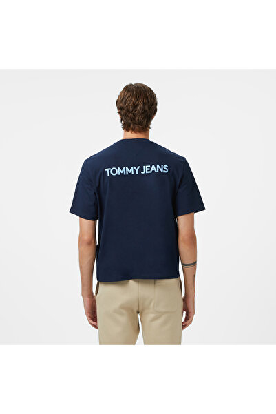 Tommy Hilfiger Pánské modré tričko s krátkým rukávem