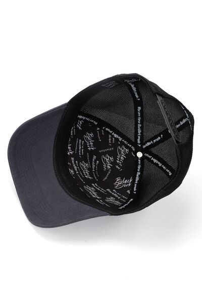 BlackBörk Ikon - 1 Kaan Lisanlı Antrasit-Siyah Trucker Şapka