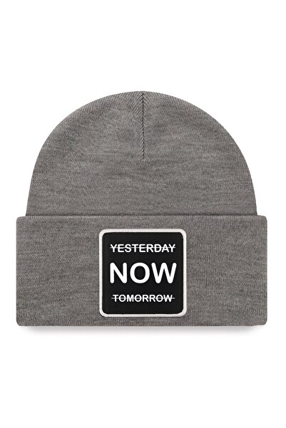 BlackBörk Yesterday Now Tomorrow Logo Gray Beanie