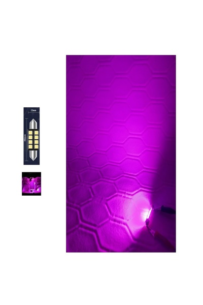 orco DOME FESTOON SOFİT 36MM LED AMPUL 8 LED MOR ( PURPLE )