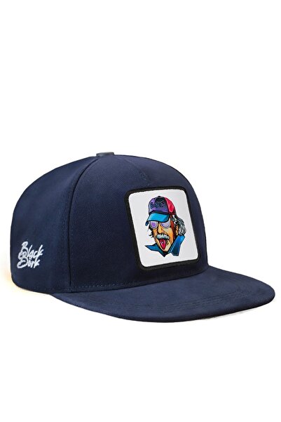 BlackBörk Хип-хоп детска шапка с лого Einstein в тъмносин цвят