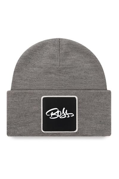 BlackBörk V1 Ακρυλικό Μπόμπο - Γκρι Μπερέ (BEANIE) Unisex με Λογότυπο 4SB