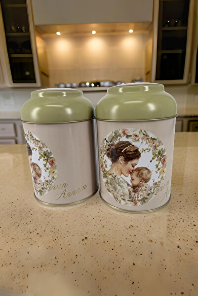 EVLE My Dear Mother Patterned Set of 2 Metal Spice Bowl