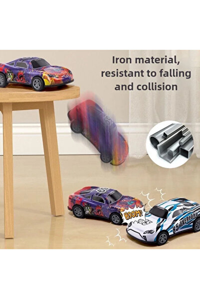 Choice 10 قطع من ألعاب نماذج السيارات المصنوعة من السبائك المعدنية الصغيرة من صفائح الحديد المصبوب سيارات شرطة للأولاد مركبة ذات عزم دوران منزلق