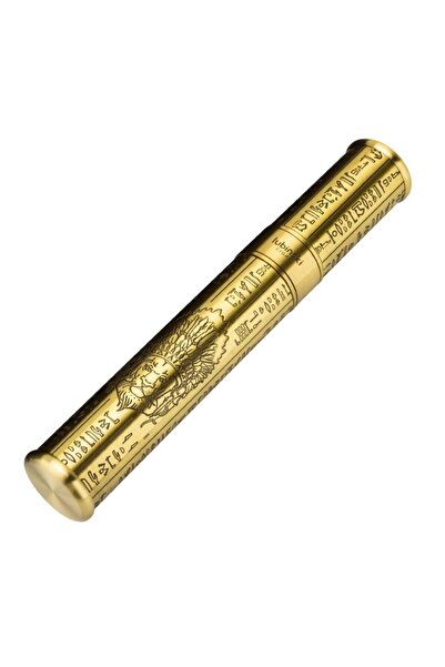 Lubinski Puro Saklama Silindiri Çelik Tüp Kılıf Gold İşleme(60 Ring)