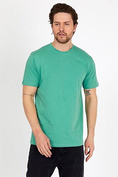 DK DAKSEL Ανδρικό μπλουζάκι από βαμβάκι Çağla Color Regular Fit