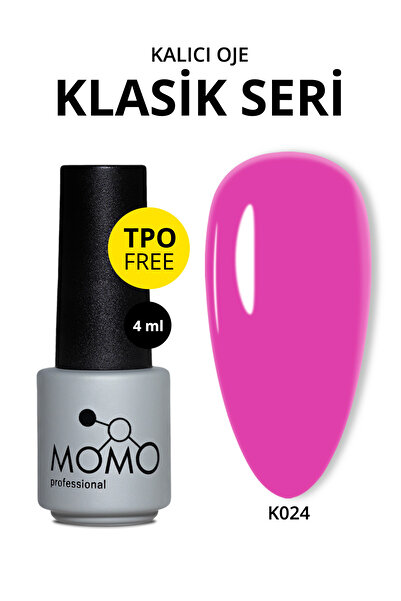 MOMO professional Kalıcı Oje K024, Fuşya Pembe, 4 ml