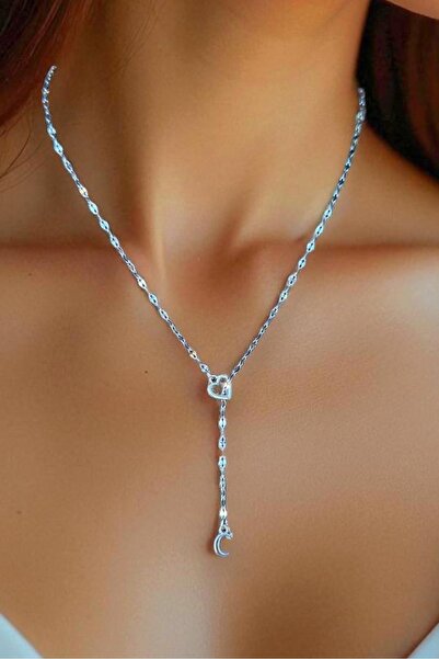 Atolyezone C Harfi 316l Paslanmaz Çelik Kolye Kalpli Dekolte Yeni Sezon Kişiy...