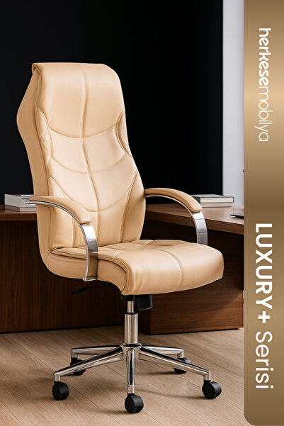 Herkese Mobilya Aron Tpk Deri Makam Koltuğu | Yönetici Koltuğu | Müdür Koltuğu