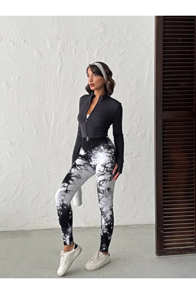Miss Prova Soft Fabric Zippered and Finger-Looped Knitted Sports Jacket/Sweatshirt Missce7334