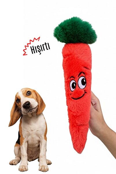 Havhav Peluş Havuç Sesli Köpek Oyuncağı – Hışırtılı, Ergonomik, Köpek Uyku/Oyun Arkadaşı
