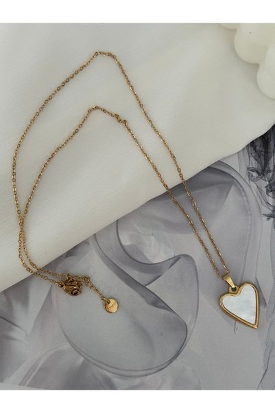 HERCY Heart Stainless Steel Gold Necklace |   Colorfast Heart Women's Necklace