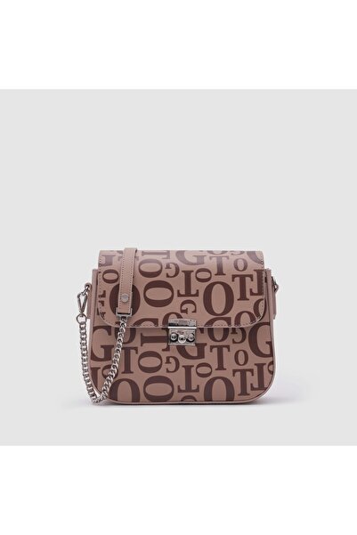 TOGO Nude Kadın Monogram Omuz Çantası [TG930037] - Zincir Askılı