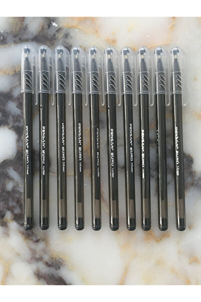 Pensan Büro Tükenmez Kalem 1.0mm Siyah (10 Adet)