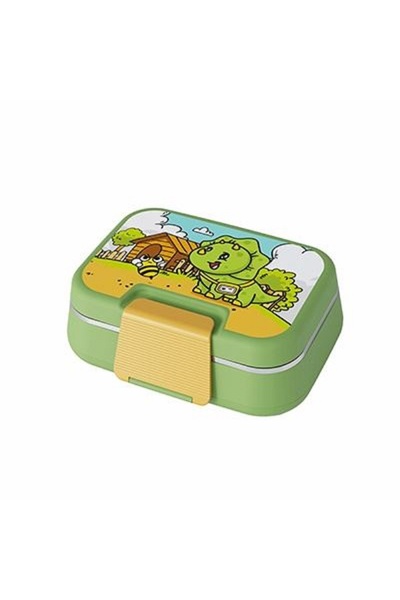 Cosiness Cute Dino Stainless Steel - Vacuum Lunch Box with Fork+ Spoon 1030 Ml.