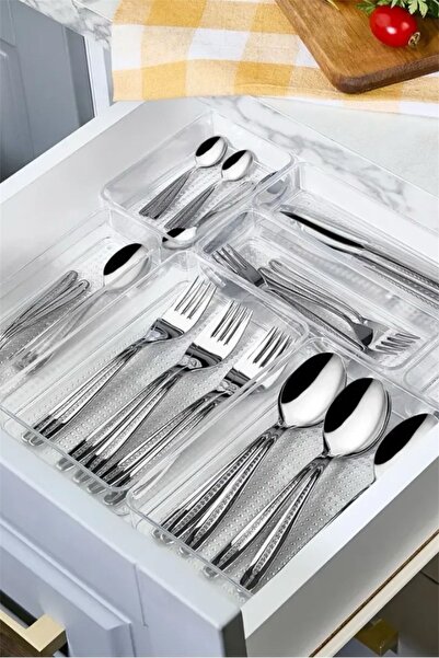 Bayev Σετ οργάνωσης συρταριών Leo 12 τεμαχίων, οργάνωση πιρουνιών, κουταλιών, κοσμημάτων και μακιγιάζ, στοιβαζόμενος