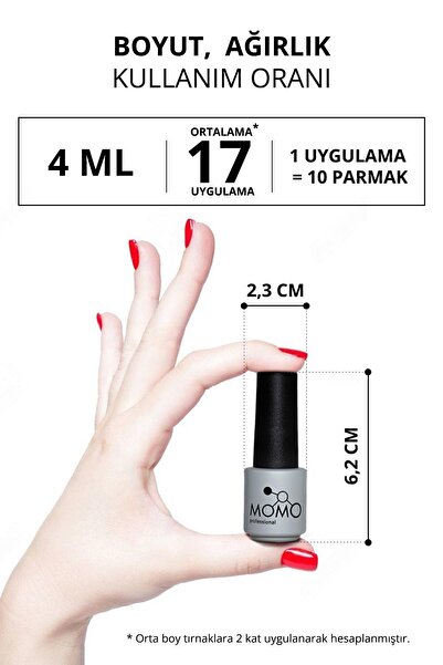 MOMO professional Kalıcı Oje K111, Kiremit Rengi, 4 ml, TPO- FREE