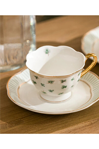 LC Waikiki Lcw Homegreen Printed Porcelain Coffee Cup Set for 2 People