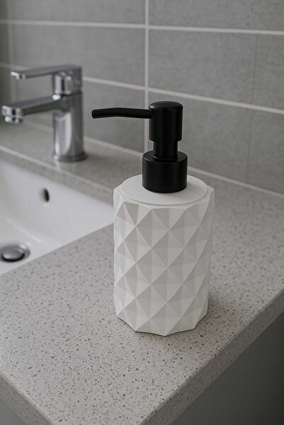 KARRA Δοχείο υγρού σαπουνιού από σκυρόδεμα με κρυστάλλινο σχέδιο