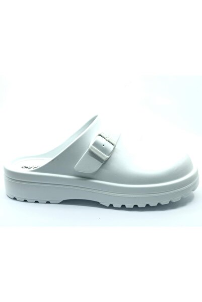 KOCAMANLAR Sabo Doctor and Nurse Slippers Thick Sole Orthopedic Men's Slippers White