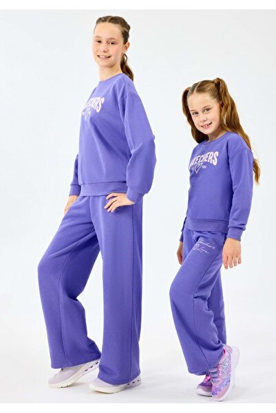 SKECHERS G Lw Fleece Sweatpant SK2520004 Kız Çocuk Eşofman Altı MOR