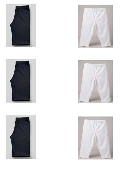 QULAT Pachet de 6 colanți din bumbac pentru fete, sub fustă, peste genunchi