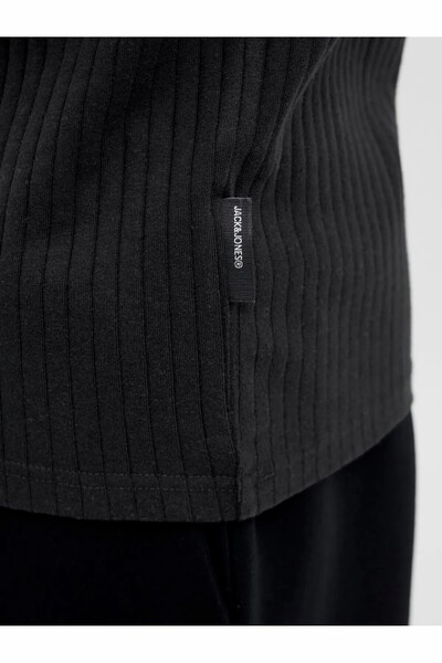 Jack & Jones Ανδρικό μαύρο μπλουζάκι Jcoinfinity Rib Tank Top 12277751-Μαύρο
