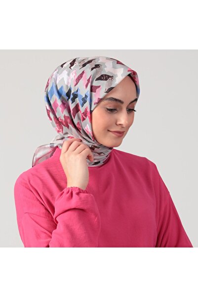 ipekistanbul Шовковий шарф - Зигзагоподібний візерунок - Візон