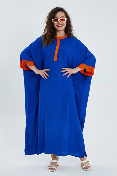 bacc Long Length Saks Colorful Loose Woven Women's Dress - Bcvl-24949