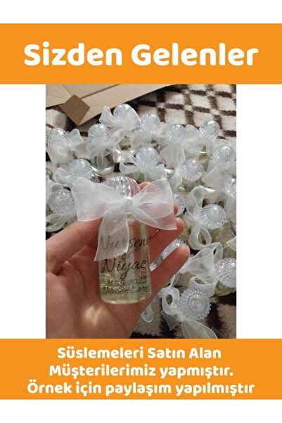 Sizeuyduk 25 Adet 50 ML OM61TAC Dezenfektan Kolonya Parfüm Hediyelik Nikah Nişan Düğün İçin Boş Plastik Şişe