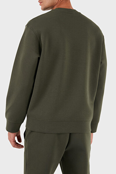 Emporio Armani Logo İşlemeli Streç Pamuklu Regular Fit Bisiklet Yaka Sweat Erkek SWEAT EM002919 AF10